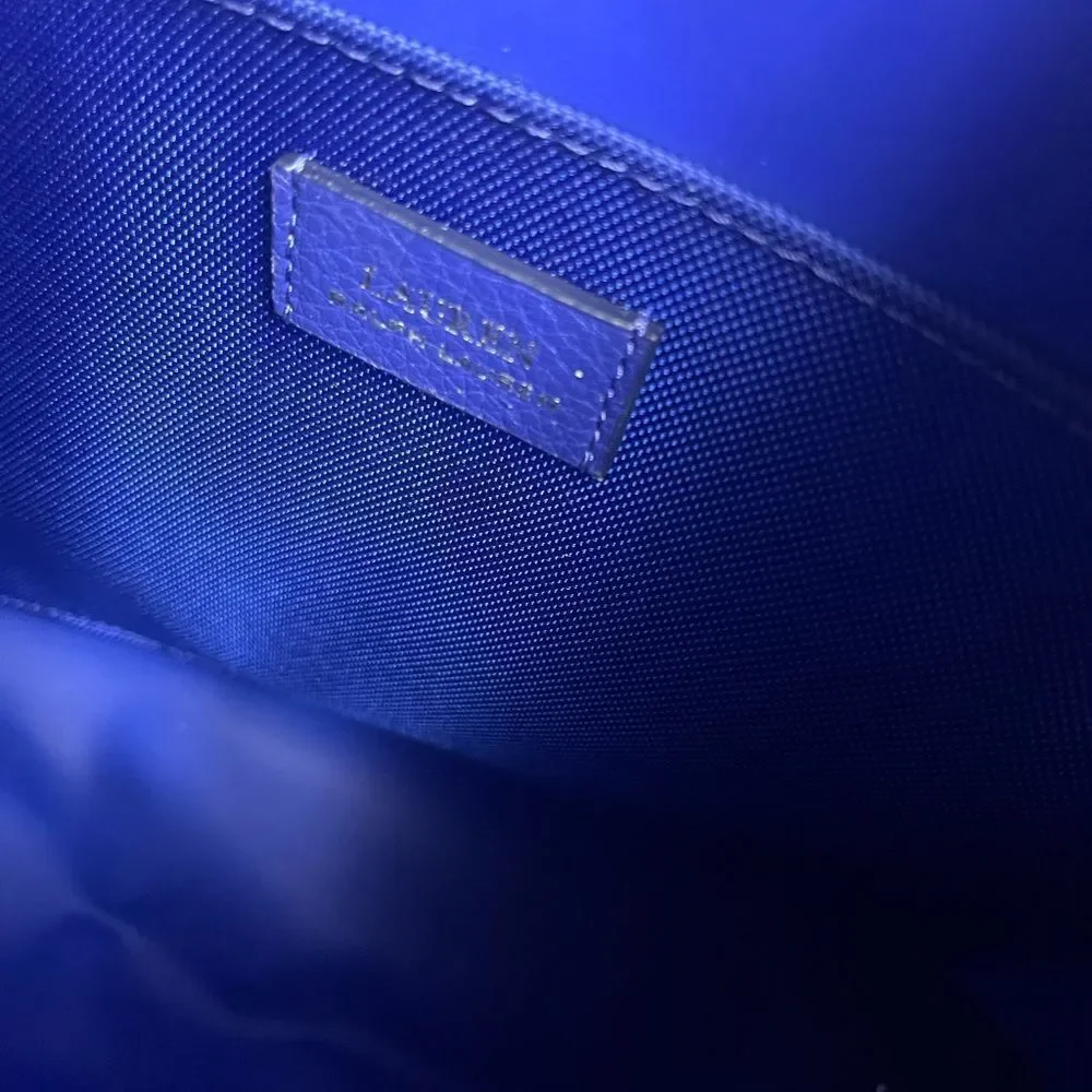 Lauren Ralph Lauren Nylon Royal Blue Medium tote synthetic straps & trim .